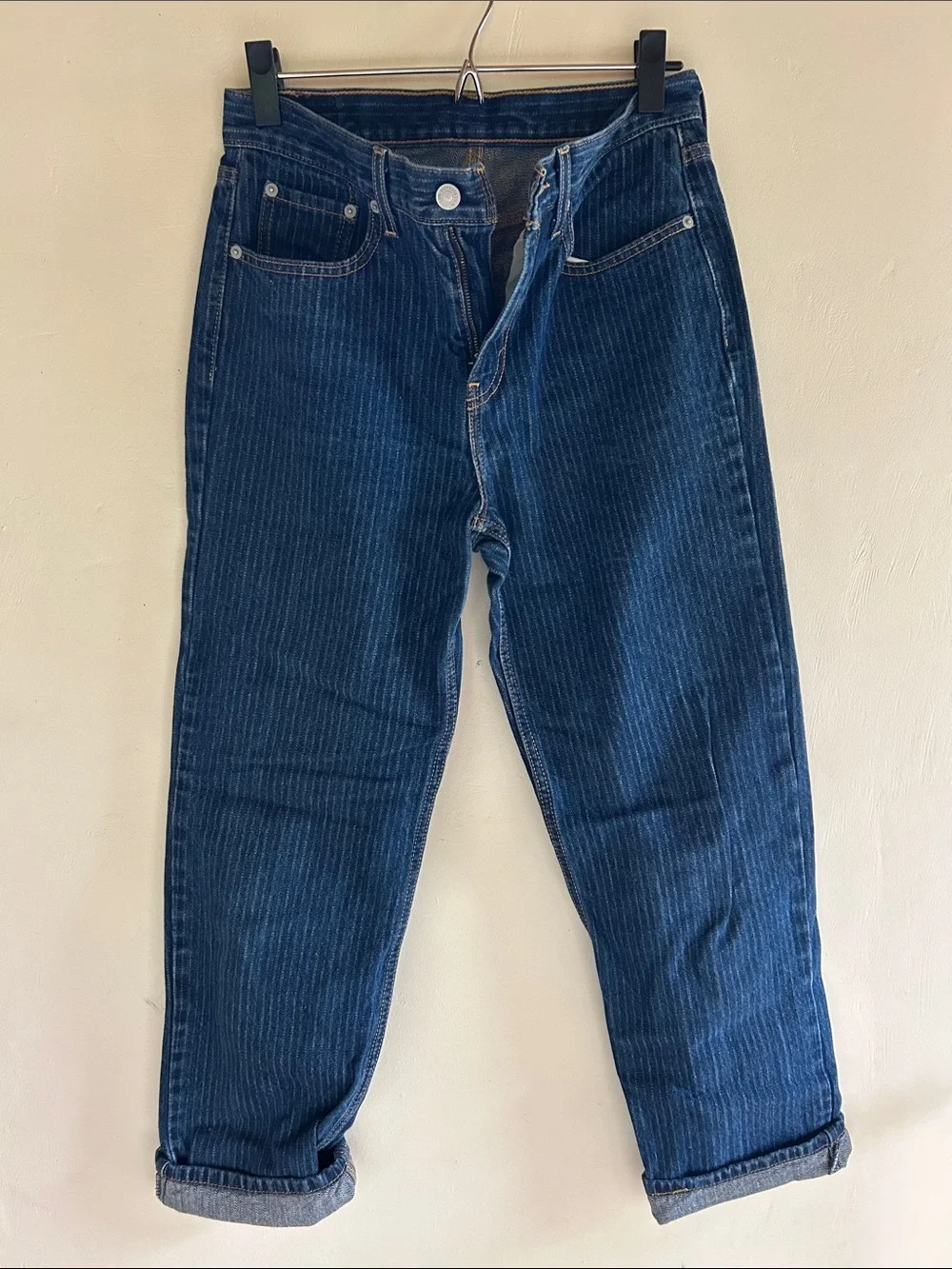 Levis Dark Blue Pinstripe Jeans